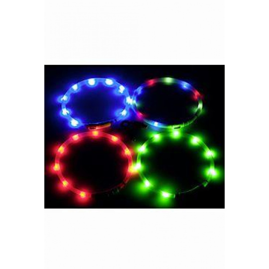 Obojek USB Visio Light LED nabíjecí 70cm modrý KAR