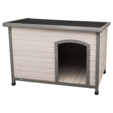 Natura bouda pro psa s rovnou střechou L 116 x 82 x 79 cm, šedá Natura bouda pro psa s rovnou střechou L 116 x 82 x 79 cm, šedá