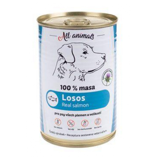 All Animals DOG konz. Losos mletý 400g