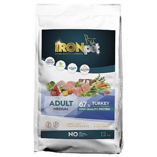 IRONpet Dog Adult Medium Turkey 12kg