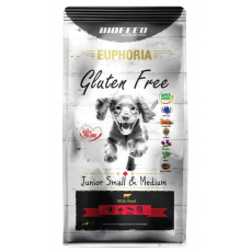 BIOFEED Euphoria Gluten Free Junior small & medium Beef - suché krmivo pro psy - 12kg