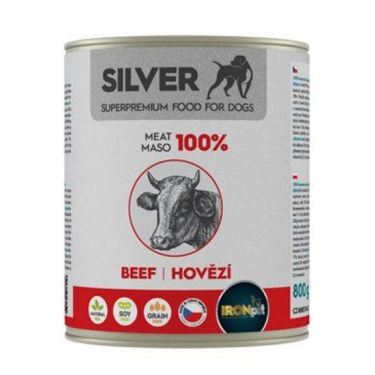 IRONpet Silver Dog konz. Beef 800g