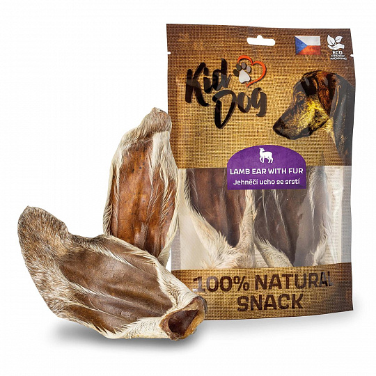 KIDDOG 100% Natural Snack, jahňacie ucho so srsťou 12 - 16 cm / 2 ks KIDDOG 100% Natural Snack, jahňacie ucho so srsťou 12 - 16 cm / 2 ks