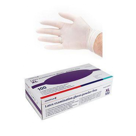 Rukavice nest.vyš.CVET latex XL/100ks bez pudru, bílé