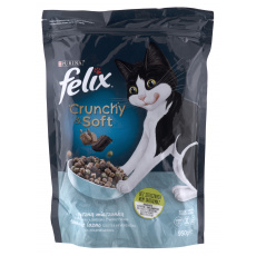 FELIX Crunchy & Soft Tuňák, losos a zelenina - suché krmivo pro kočky - 950 g