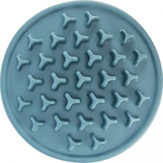 Protihltací talíř Slow feeding PILLARS, k pomalému krmení, TPE, o 35 cm, modrá