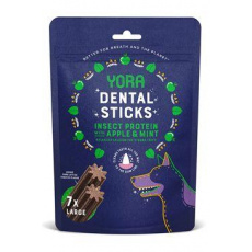 YORA Dog dentál.tyčinky z hmyzu jablko a máta L 270g