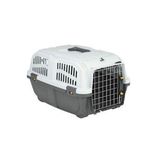 Transportní přepravka SKUDO 2,  XS-S,  35x36x55 cm, tmavě šedá/písková (max. 18kg)