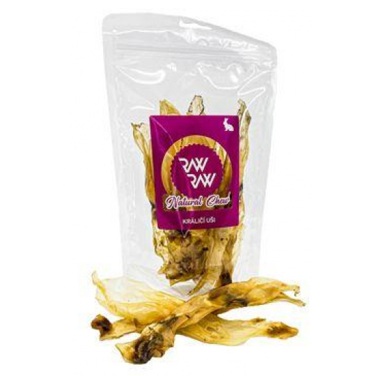 Raw Raw pochoutka Natural Chew Králičí uši 80g