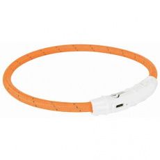 Svítící kroužek USB na krk XS-S 35 cm/7 mm oranžový (RP 2,10 Kč)