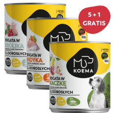 KOEMA Mix of 3 flavors - Mokré krmivo pro psy - 6 x 400 g