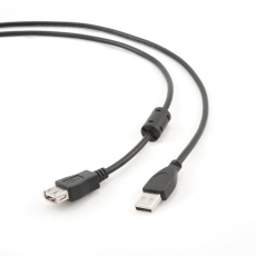 Gembird 1.8m USB 2.0 A M/FM USB kabel 1,8 m USB A Černá