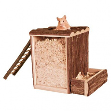 Natural Living domeček a hrací věž s žebříkem 25x24x20 cm Natural Living domeček a hrací věž s žebříkem 25x24x20 cm