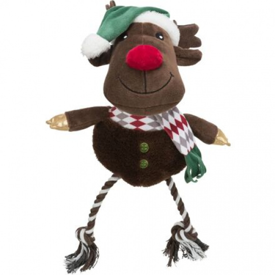 Vánoční hračka pes Xmas REINDEER plyš/bavlna 49cm TR