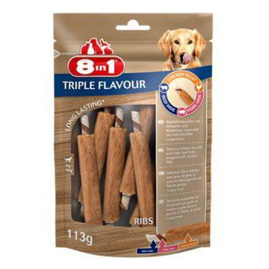 Pochoutka 8in1 Flavours Triple Flavour Ribs 113g/6ks