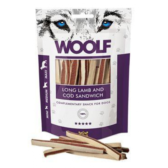WOOLF Classic poch. Long Lamb and Cod Sandwich 100g