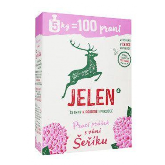 Prací prášek Jelen Šeřík 100praní, 5kg BOX