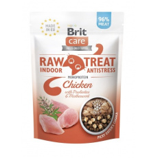 BRIT Care Raw Treat Indoor&Antistress Chicken - pamlsek pro kočky - 40g