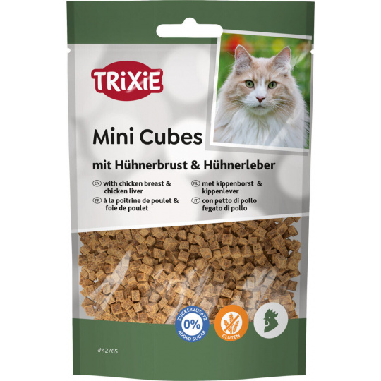Mini Cubes, kostičky s kuřecími prsy a játry, 50 g Mini Cubes, kostičky s kuřecími prsy a játry, 50 g