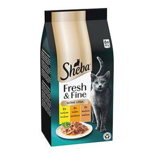 Sheba kapsa Fresh&Fine mix kuře,krůta,kachna 6x50g