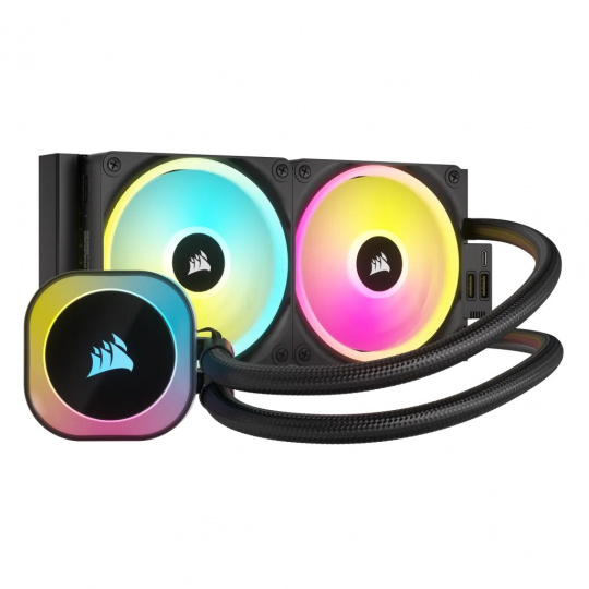 Corsair H100I Procesor Liquid cooling kit 12 cm Černá