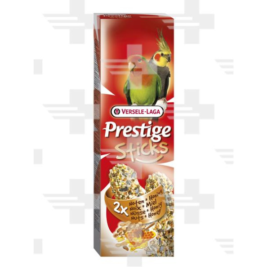 Pamlsok VL Prestige Sticks Big Parakeets Nuts & Honey 2 ks- tyčinky pre stredné papagáje s medom a orechami 140 g