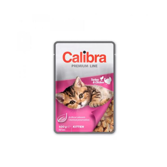 Calibra KAPSIČKA Premium cat Kitten Morka & kura v omáčke 24 x 100 g