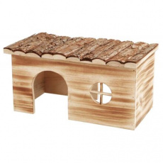 Natural Living dřevěný domek GRETE pro morčata, 2 vchody, 35 x 18 x 20 cm Natural Living dřevěný domek GRETE pro morčata, 2 vchody, 35 x 18 x 20 cm