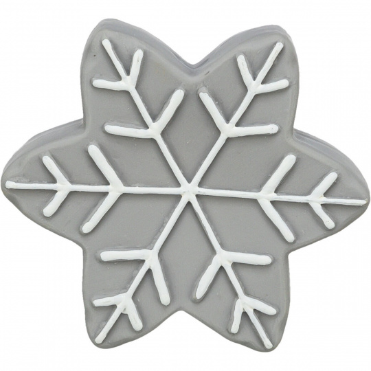 Vánoční hvězdička, se zvukem, 10 cm, latex, šedá Vánoční hvězdička, se zvukem, 10 cm, latex, šedá