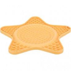 Lick´n´Snack HVĚZDA - podložka k pomalému krmení, 23,5 cm, silikon, žlutá Lick´n´Snack HVĚZDA - podložka k pomalému krmení, 23,5 cm, silikon, žlutá