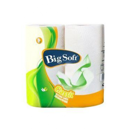 Utěrky kuchyňské papírové Big Soft Classic 2vrstvé 2ks