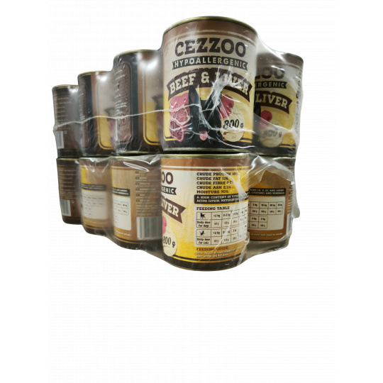 CEZZOO Hypoallergenic Beef and Liver 800g Množstvo: 14 + 2 zdarma