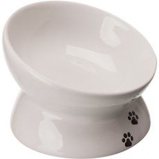 Zvýšená ergonomická keramická miska, 0.15 l/ø 13 cm, bílá Zvýšená ergonomická keramická miska, 0.15 l/ø 13 cm, bílá