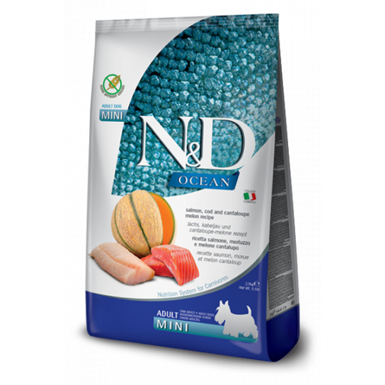 N&D OCEAN DOG Adult Mini Salmon & Cod & Melon 7kg