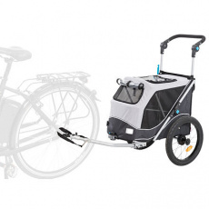 Vozík za kolo s funkcí rychlého skládání S 58 x 93 x 74/114 cm, nosnost max. 15 kg, šedý Vozík za kolo s funkcí rychlého skládání S 58 x 93 x 74/114 cm, nosnost max. 15 kg, šedý