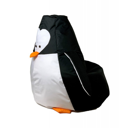 Sako taška pouf Penguin černobílá L 105 x 80 cm