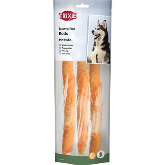 DentaFun tyčinka svázaná kuřecím masem 3 ks, 28 cm/250 g