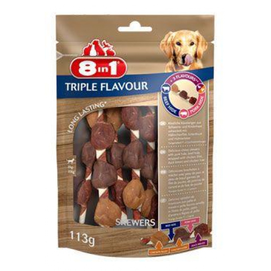 Pochoutka 8in1 Flavours Triple Flav.Skewers 113g/6ks