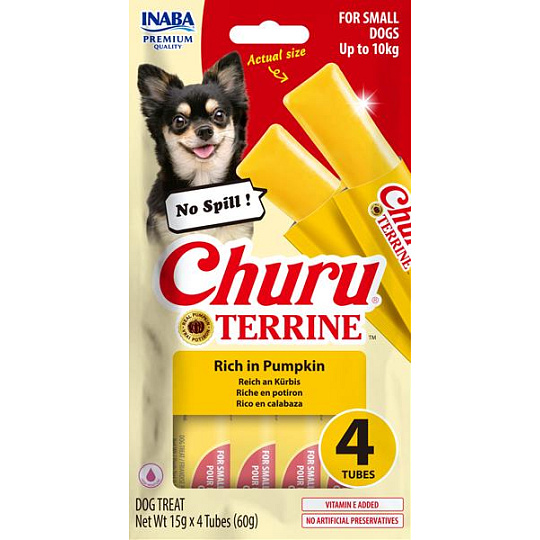 Pamlsok Inaba Churu Terrine dog tekvica 4 x 15 g