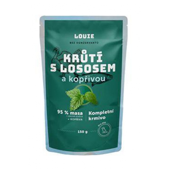 Louie Dog kapsa Krůtí s lososem a kopřivou 150g