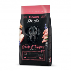 FITMIN Dog For Life Duck & Turkey - suché krmivo pro psy - 12 kg
