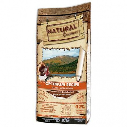 Natural Woodland Optimum Diet Mini,Medium/indyk,kurczak/15 kg