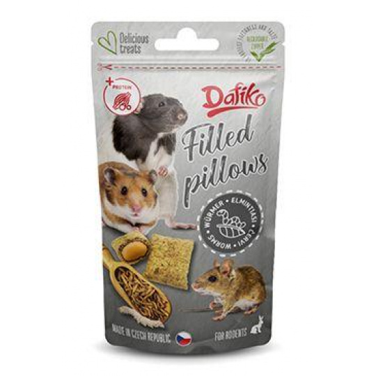 Dafiko plnené vankúšiky pre hlodavce červami 40g
