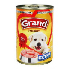 GRAND konz. štěně Extra kuř.kousky 405g GRAND konz. štěně Extra kuř.kousky 405g