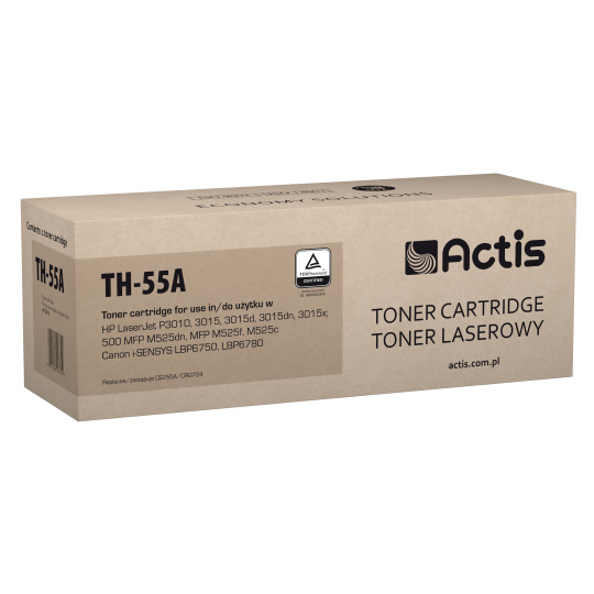 Actis Tonerová kazeta TH-55A (náhrada za HP 55A CE255A; standardní; 6000 stran; černá)