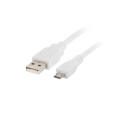 Lanberg CA-USBM-10CC-0018-W USB kabel 1,8 m USB 2.0 Micro-USB B USB A Bílá