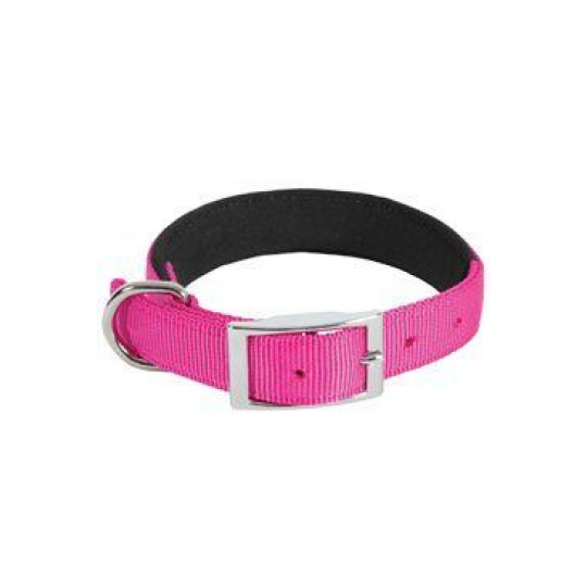 Obojek pes SOFT nylon 25mm/60cm růžová Zolux