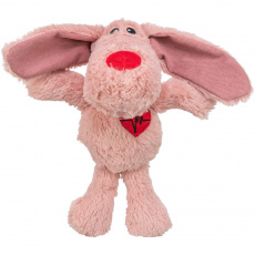 Dog VALENTINE, plyšový pes s dlouhýma ušima 28 cm, růžová - LIMITOVANÁ NABÍDKA