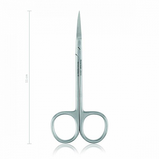 Nožnice očné Eickemeyer, zahnuté O/O 110 mm