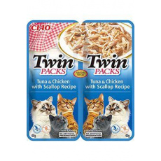 Churu Cat Twin Packs Tuna&Chick&Scallop in Broth 2x40g